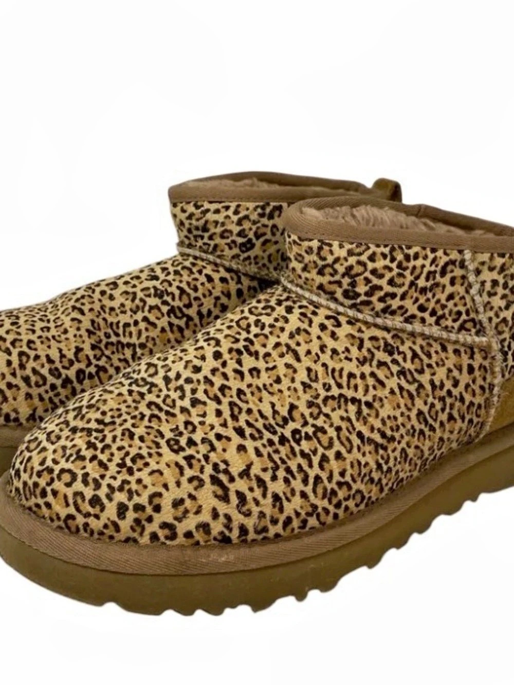 UGG Leopard Print Ankle Boots size 8